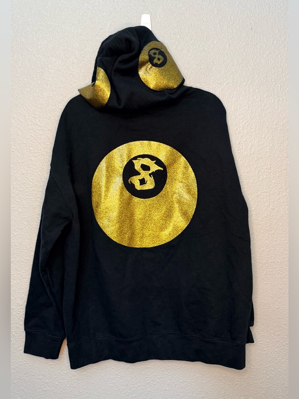 Section 8 | Metallic Gold 8 Ball Hoodie | Black/Gold | Size XL - Picture 2 of 3